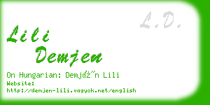 lili demjen business card